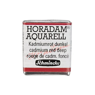 Image of Schmincke HORADAM® AQUARELL Finest Artists&#039; Watercolour Paints, 350 Cadmium red deep, 14 044, 1/2 pan