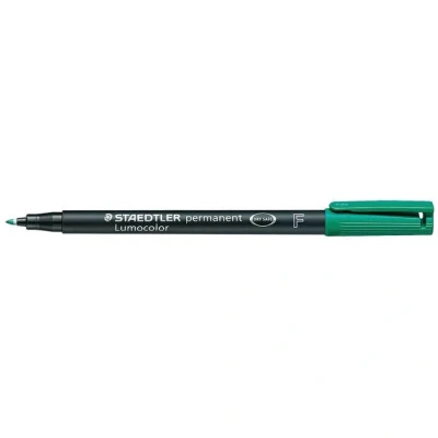 Image of STAEDTLER Lumocolor Marker Pen Permanent Fine 318 5 Green Ink Pack of 6