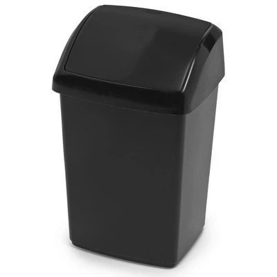 Image of Indispensable Whitefurze Plastic 30ltr Swing Bin and Lid Black (Neoteric Design) (B77) by