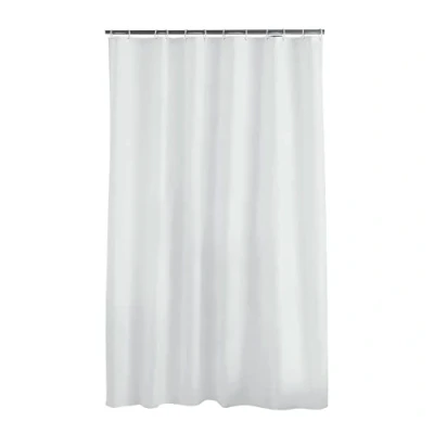 Image of Douceur d&#039;Intérieur Essencia Shower Curtain with Hooks, polyester, white, 180 x 200 cm