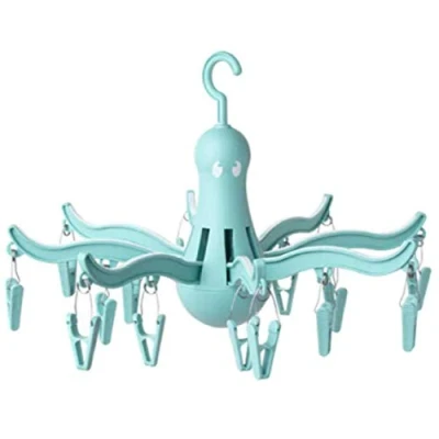 Image of 2 x PRESSA IKEA Hanging Dryer 16 Clothes pegs, Turquoise/Pale Blue