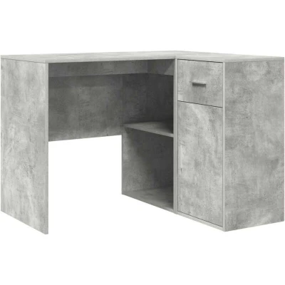Image of vidaXL Corner Desk Concrete Grey 102x88x75 cm Engineered Wood