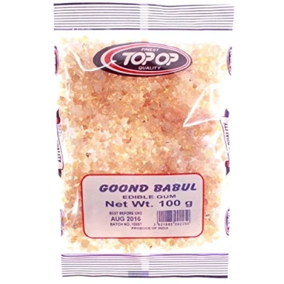 Image of TOP OP Goond Babul Grains/Arabica Gum Filming and Fixatives Properties for Cosmetic Preparations Suitable DIY Mascara, Eyeliner Hair Natural Origin 100 gr
