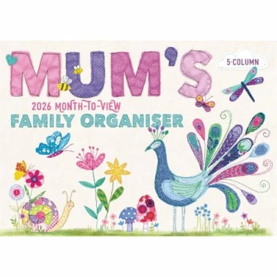 Image of Mum&#039;s Fabric &amp; Buttons A4 Family Organiser 2026