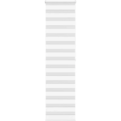 Image of vidaXL Zebra Blind White 65x200 cm Fabric Width 60.9 Polyester