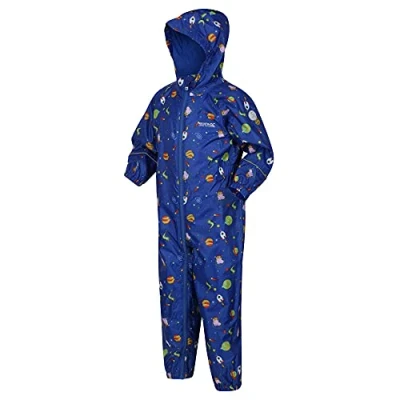 Image of Regatta Peppa Pig Pobble Print Waterproof Puddle Suit Raspberry 3 4 Yrs (RKW274)