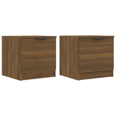 Image of vidaXL Bedside Cabinets 2 pcs Brown Oak 40x39x40 cm
