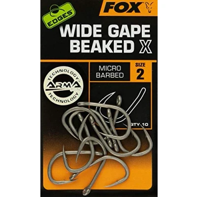 Image of Fox Edges Wide Gape Beaked X Mirco Barbed Hooks: 2