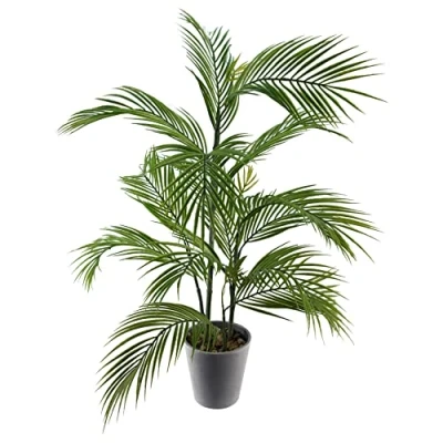 Image of Leaf Tropical Artificial Dracaena Palm Plant, 90cm