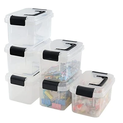Image of Innouse 2.5 L Mini Storage Box, 6 Packs, Plastic Box with Clip Lid, RE
