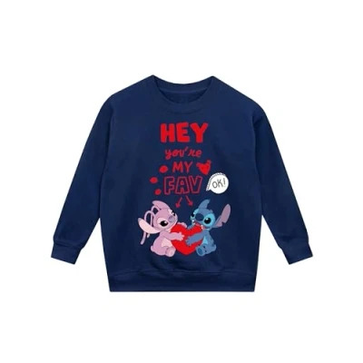 Image of Disney Lilo And Stitch Sweatshirt Jumper For Women Clothes Merchandise Blue S