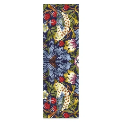 Image of DMC Museum Collection Strawberry Thief Cross Stitch Embroidery Bookmark Kit 1 Set