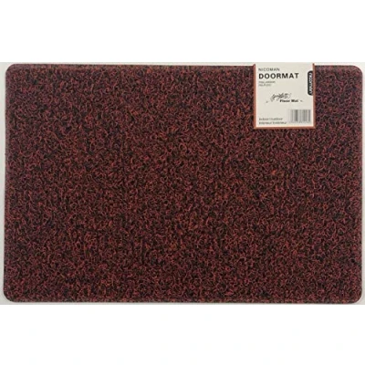 Image of Nicoman Floor Mat Looper Noodle Matt Patio Door Garden Conservatory Doormat (Use Indoor or Sheltered Outdoor), Spaghetti, Red with Black, Medium (75x44cm)