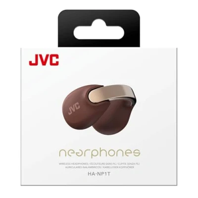 Image of JVC Open Ear True Wireless Headphones Red, Perfect for Running and Outdoor Activities