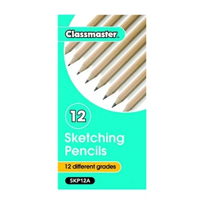 Image of Classmaster Grades 4H to 6B Sketching Pencil 12 Pieces Box