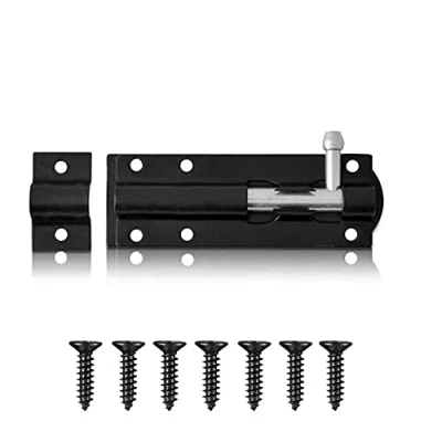 Image of Bizwizz 10 inch Black Gate Latch Door Lock Bolt Bathroom Internal Tower Bolt. Slide Strong Shed (250 MM)