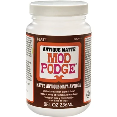 Image of Mod Podge 8 oz Antique Matte Waterbase Sealer, Glue and Finish