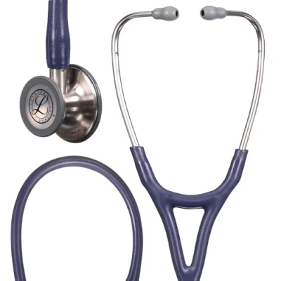 Image of Littmann 3M Cardiology IV Diagnostic Stethoscope, 6187C, Stainless finish Chestpiece, Midnight Blue Tube