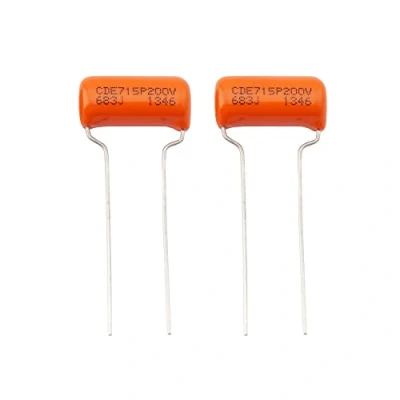 Image of CDE Sprague Orange Drop Capacitors Tone Caps Polypropylene .068uF 715P 683J 200V for Guitar or Bass (Set of 2)
