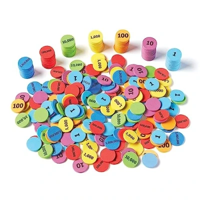 Image of Learning Resources LER5215 Place Value Disks, Multicoloured, 12 x 9 4.2 inches