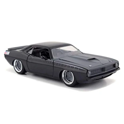 Image of Jada 253203031 1:24 Letty&#039;s 1970 Plymouth Barracuda Grey, Matte Black