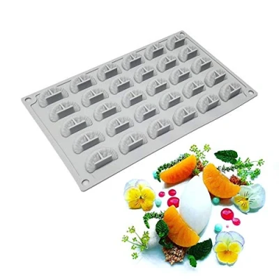 Image of XiaoShenLu Silicone Mousse Cake Molds 3D Bakeware DIY Mould, 30 Holes Oranges