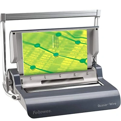 Image of Fellowes Quasar Manual Wire Binder, Grey/Silver