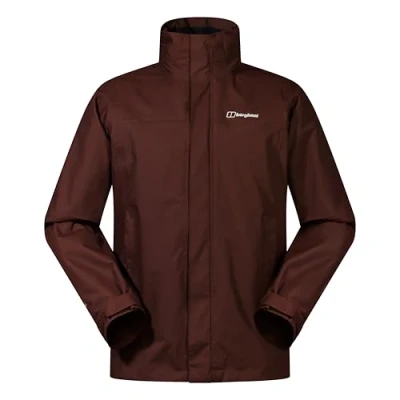 Image of Berghaus Men&#039;s RG Alpha 3 in 1 Waterproof Jacket with Removable Fleece Extra Comfort Lightweight Coat, Cedar Brown, 2XL