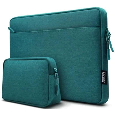 Image of TECOOL 15.6 16 inch Laptop Sleeve, Protective Case for 15 15.6&#039;&#039; HP Lenovo Dell Acer ASUS Chromebook Notebook, MacBook Pro M3 M2 M1(2019 2023) Cover Waterproof Shockproof Bag, Teal