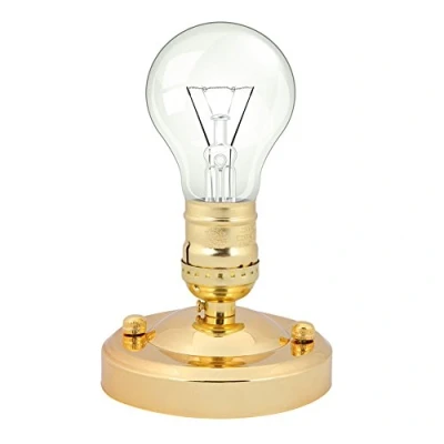 Image of Fdit E27 Socket Adapter E26/E27 Vintage Industrial Ceiling/Wall Light Base Holder Pendant Bulb Lamp Screw Socket(Gold)