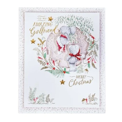 Image of Me To You Tatty Teddy Amazing Girlfriend Luxury Handmade Boxed Christmas Card 8x10ins Official Collection