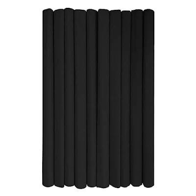 Image of Interdruk Crepe Paper Rolls for Kids, DIY and Decorations Pack of 10 Reels (50cm x 200cm, 28g/m2) 30 Black