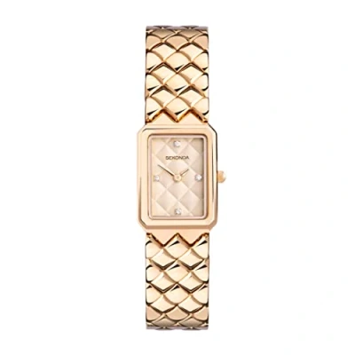 Image of Sekonda Lunar Ladies 20mm Quartz Watch in Rose Gold with Analogue Display, and Alloy Strap 40560