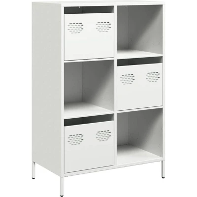 Image of vidaXL Highboard White 68x39x103.5 cm Steel