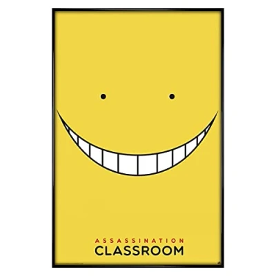 Image of Grindstore Gloss Black Framed ASSASSINATION CLASSROOM Koro Smile Maxi Poster 61x91.5cm