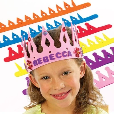 Image of Baker Ross EK1042 Foam Crowns, Assorted, 60cm