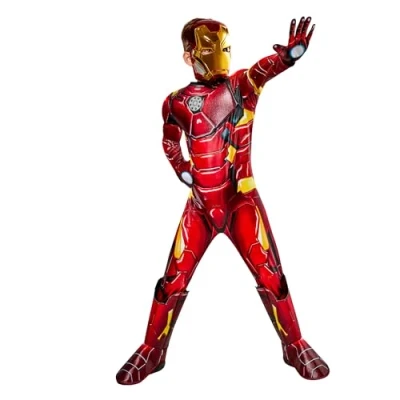 Image of Rubie&#039;s 1000672S000 Iron Man Premium Kids Fancy Dress, Boys, Multi, 7 8 Years