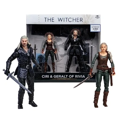 Image of McFarlane Toys, The Witcher Ciri &amp; Geralt of Rivia (Season 3) 7in Action Figure 2pk, Ages 12+