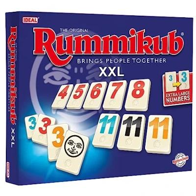 Image of Rummikub IDEAL XXL: The Board Game from Family Games 2 4 Players Ages 8+