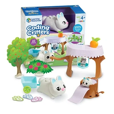 Image of Learning Resources LER3089 Critters Bopper, Hip &amp; Hop, Introduces Children as Young Four, Design Your own Endless Coding Challenges, Play Hide and Seek More