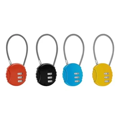 Image of Padlocks with Code 4 Pack Combination Padlock Set, 3 Digit Resettable, Ideal for Locker Padlocks, Cabinets, Suitcases, Gym, School, Outdoor, Weatherproof