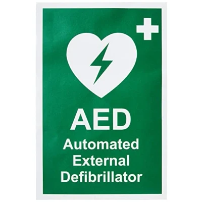 Image of Seco AED Automated External Defibrillator Sign, 200mm x 300mm Self Adhesive Vinyl