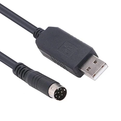 Image of Green utech 6ft Rockwell AB MicroLogix 1400 PLC Programming 1761 CBL Cable,USB to DM Serial Cable
