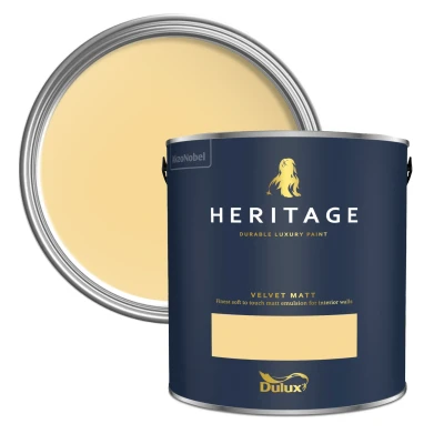 Image of Dulux Trade Heritage Velvet Matt Emulsion Butter Cup (1 Litre)