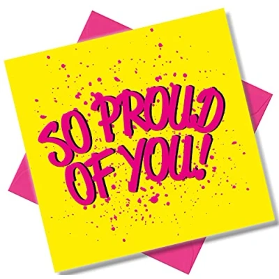 Image of Punkcards Congratulations Card ‘So Proud of You!’ Graduation Cards You Good News Celebrate Success