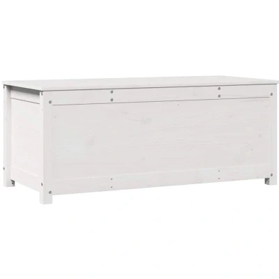 Image of vidaXL Storage Box White 110x50x45.5 cm Solid Wood Pine