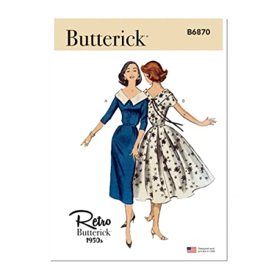 Image of Butterick B6870A5 Misses Dress A5 (6 8 10 12 14)