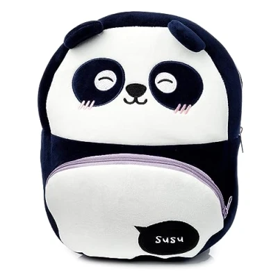 Image of Puckator Adoramals Susu the Panda Plush Rucksack Backpack Children&#039;s Backpacks Small Luggage Bag Travel For School Toddler Kids Cute Bags Nursery
