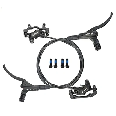 Image of NYK Zoom HB 876 4 Piston Hydraulic Disc Brake Front &amp; Rear 800mm 1400mm Set for Mountain Bike MTB BMX (Black)