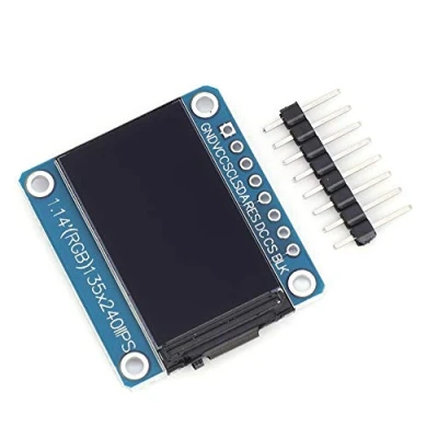 Image of 1.14 Inches TFT Display Screen Module, 3.3V 4 Wire IPS 8Pin 135x240 Full Color, with ST7789 Control Chip